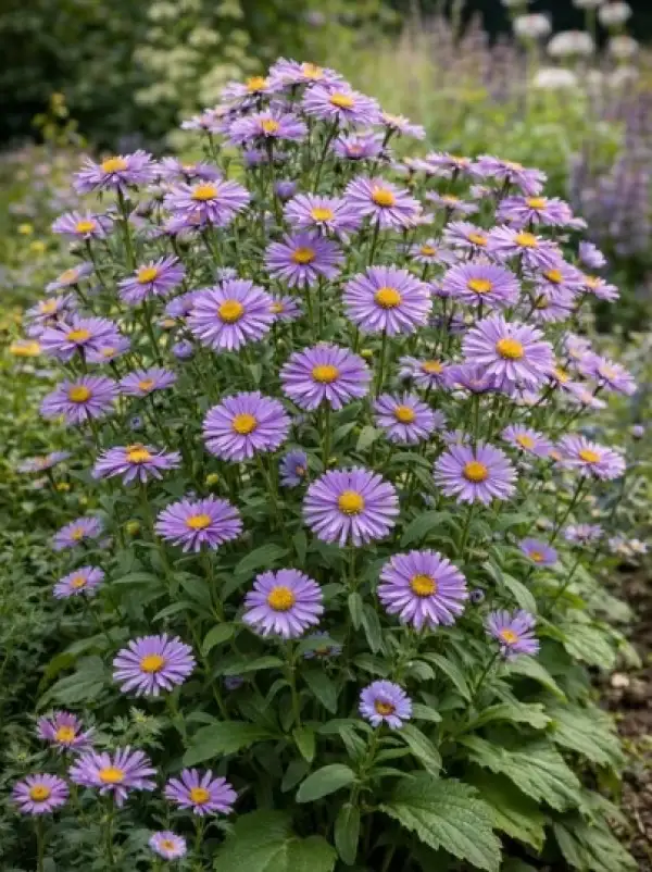 Blumen: * Aster lila