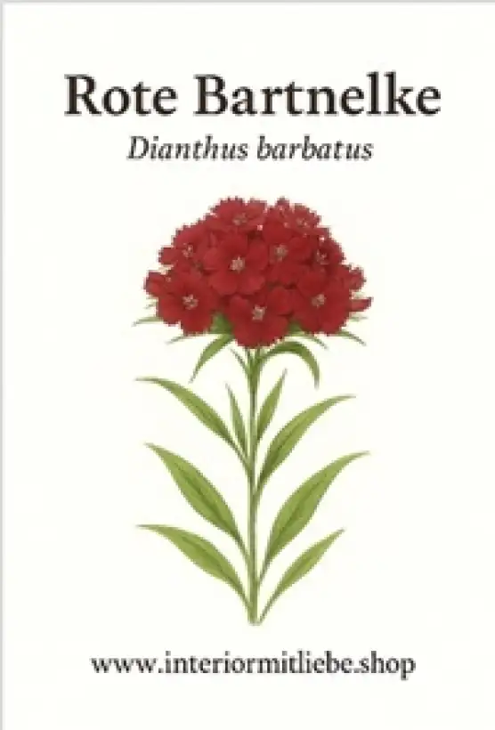 Blumen: * Rote Bartnelke