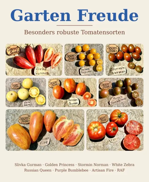 Tomaten: Garten Freude 2026 - Secret Seeds