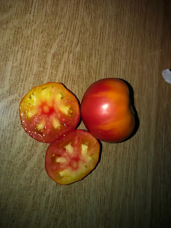 Tomaten: Yellow with Red Stripes Inside